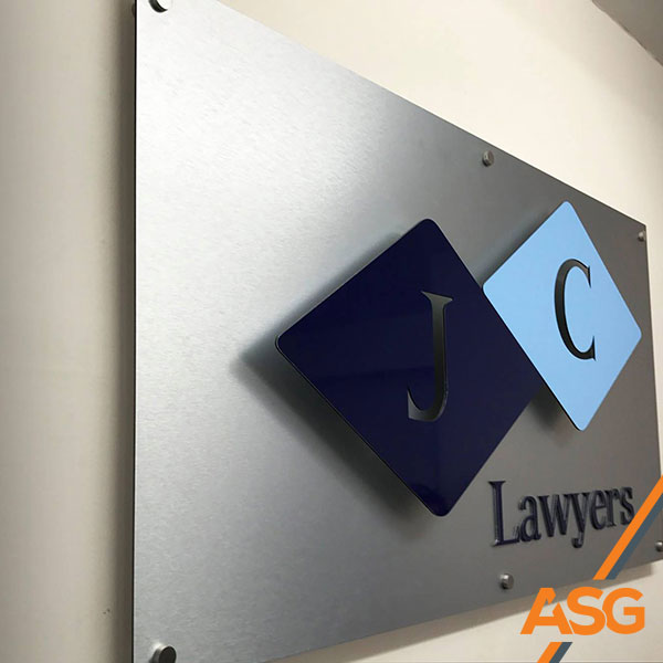 JC Lawyers Ashbourne internal signage printed and installed by Acres Signs and Graphics